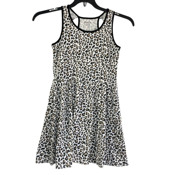Leopard Print Girls sleeveless Dress size L 10-12 - Picture 1 of 8